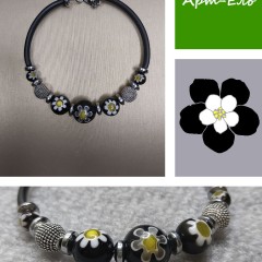 Браслет "Мурано" (бусины Миллефиори) №14 Murano №14