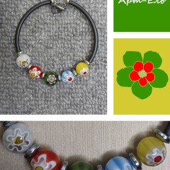 Браслет "Мурано" (бусины Миллефиори) №11 Murano №11