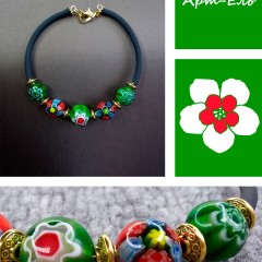 Браслет "Мурано" (бусины Миллефиори) №7 Murano №7