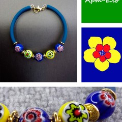 Браслет "Мурано" (бусины Миллефиори) №5 Murano №5